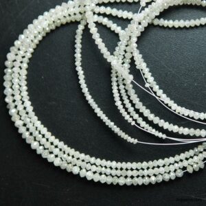 White diamond beads