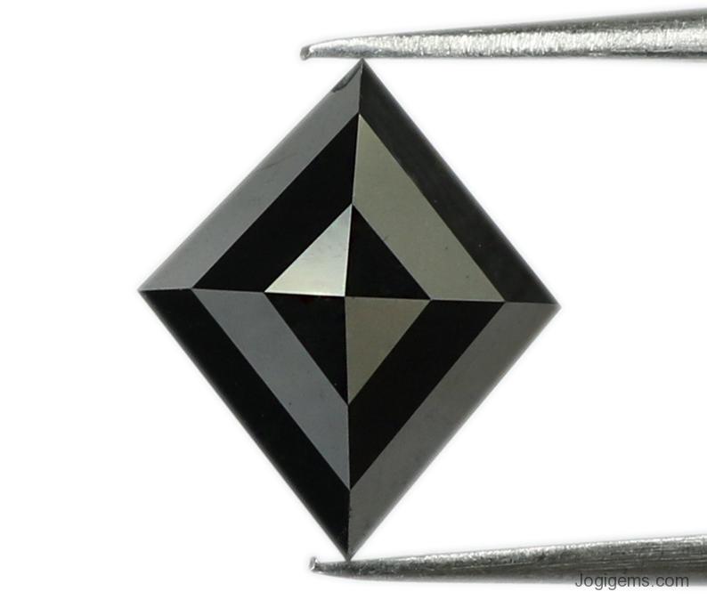 Gorgeous Kite Shape Black Diamond In 1 Carat Size For Sale.