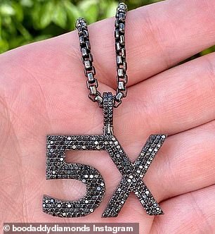 Black diamond Billie eilish pendant.