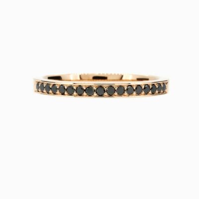 Black Diamond Bezel Ring Band