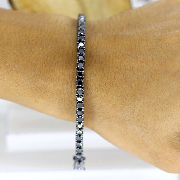 Black Diamond Tennis Bracelet