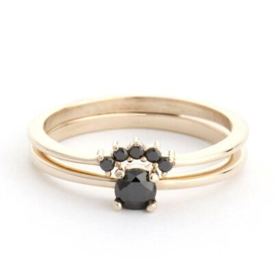 Petite Black Diamond Ring