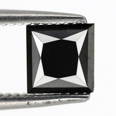 1 carat princess cut black diamond