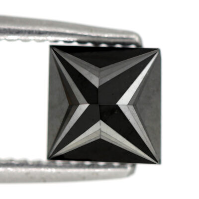 1 carat princess cut black diamond