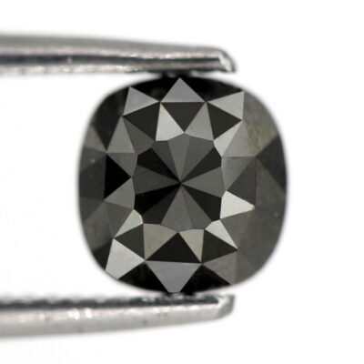 1 carat cushion cut black diamond