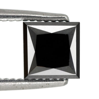 1 carat black diamond princess cut