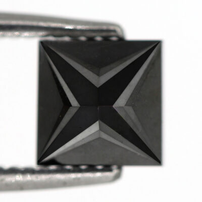 1 carat black diamond princess cut