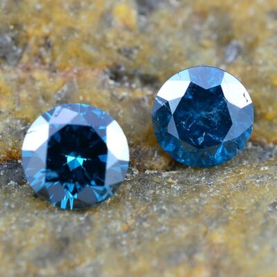 pair of blue diamonds