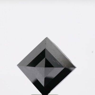 square rose cut black diamond