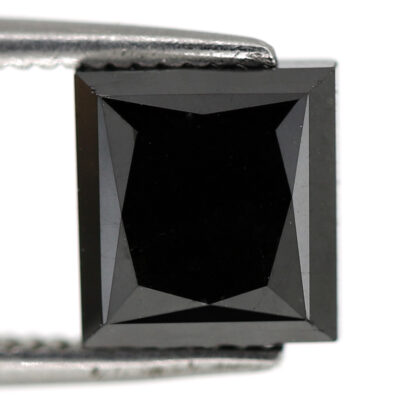 square rose cut black diamond