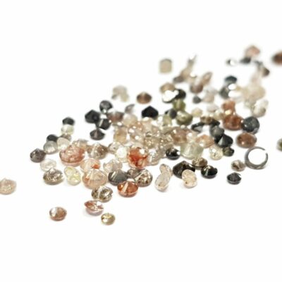 round brilliant cut rustic diamond lot