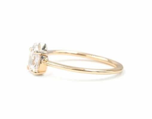 pear rose cut diamond ring