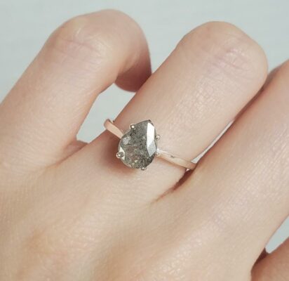 grey diamond ring