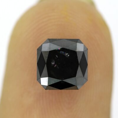 Asscher cut black diamond