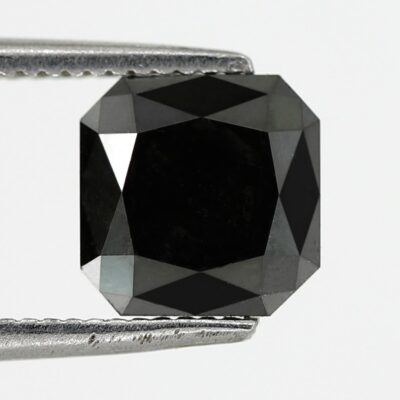 Asscher cut black diamond