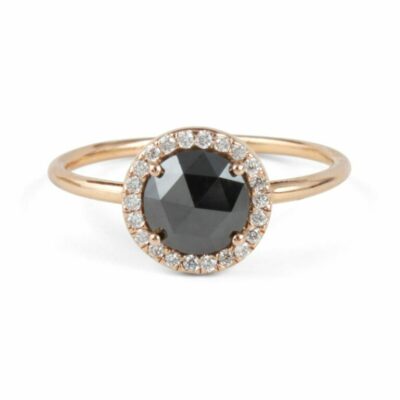 black diamond engagement ring