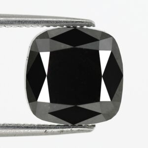 5 carat cushion cut black diamond