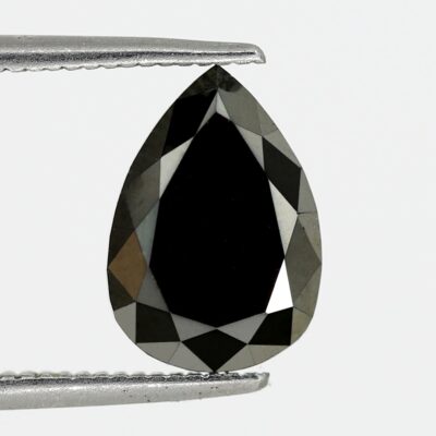 Loose pear shape black diamond