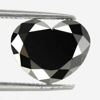 Huge heart shape black diamond