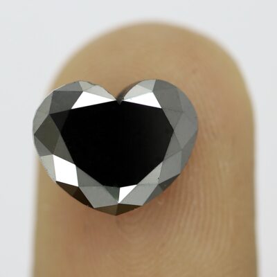 Huge heart shape black diamond