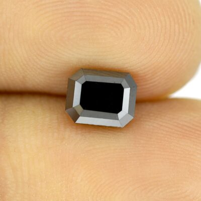 black diamond emerald cut shape