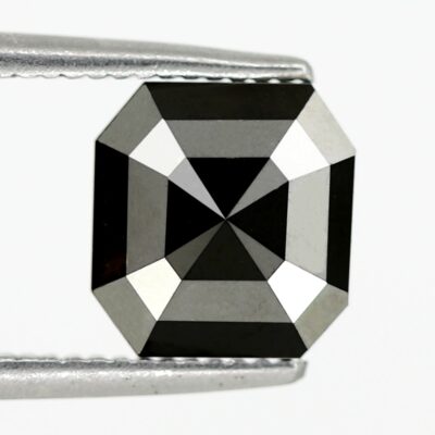 Square emerald black diamonds