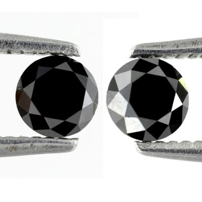 Round black diamond pair