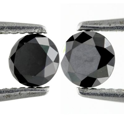 Round black diamond pair