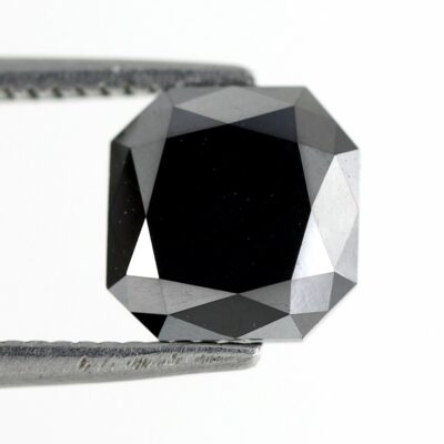 Asscher cut black diamond