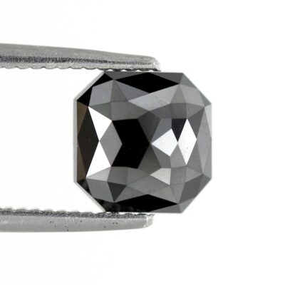 Asscher cut black diamond