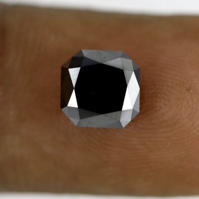 Asscher cut black diamond