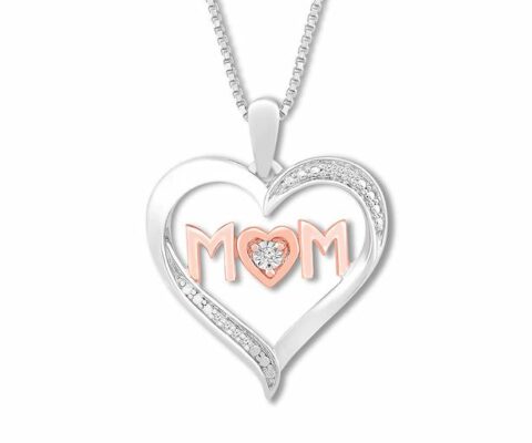 mothers day rose gold diamond necklace 