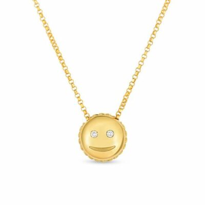 smiling pendant necklace for mothers day gift