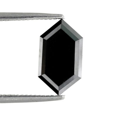 Elongated hexagon black diamond back side