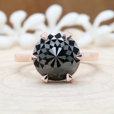 3 carat black diamond ring