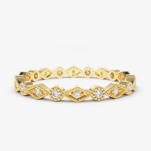 diamond stackable ring