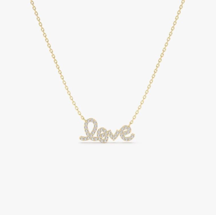  Love diamond necklace